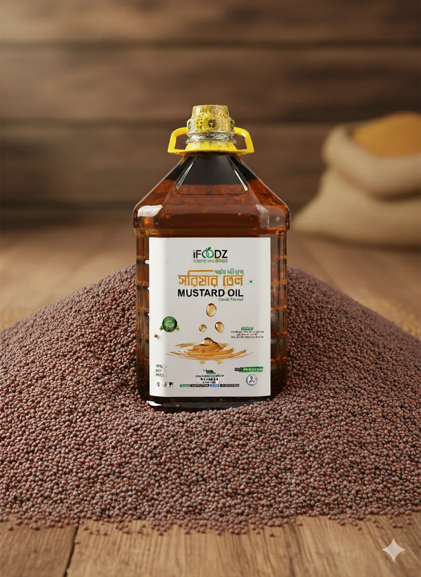 সরিষার তেল কাঠের ঘানি ভাঙা - MUSTARD OIL WOOD PRESSED - ৫ লিটার