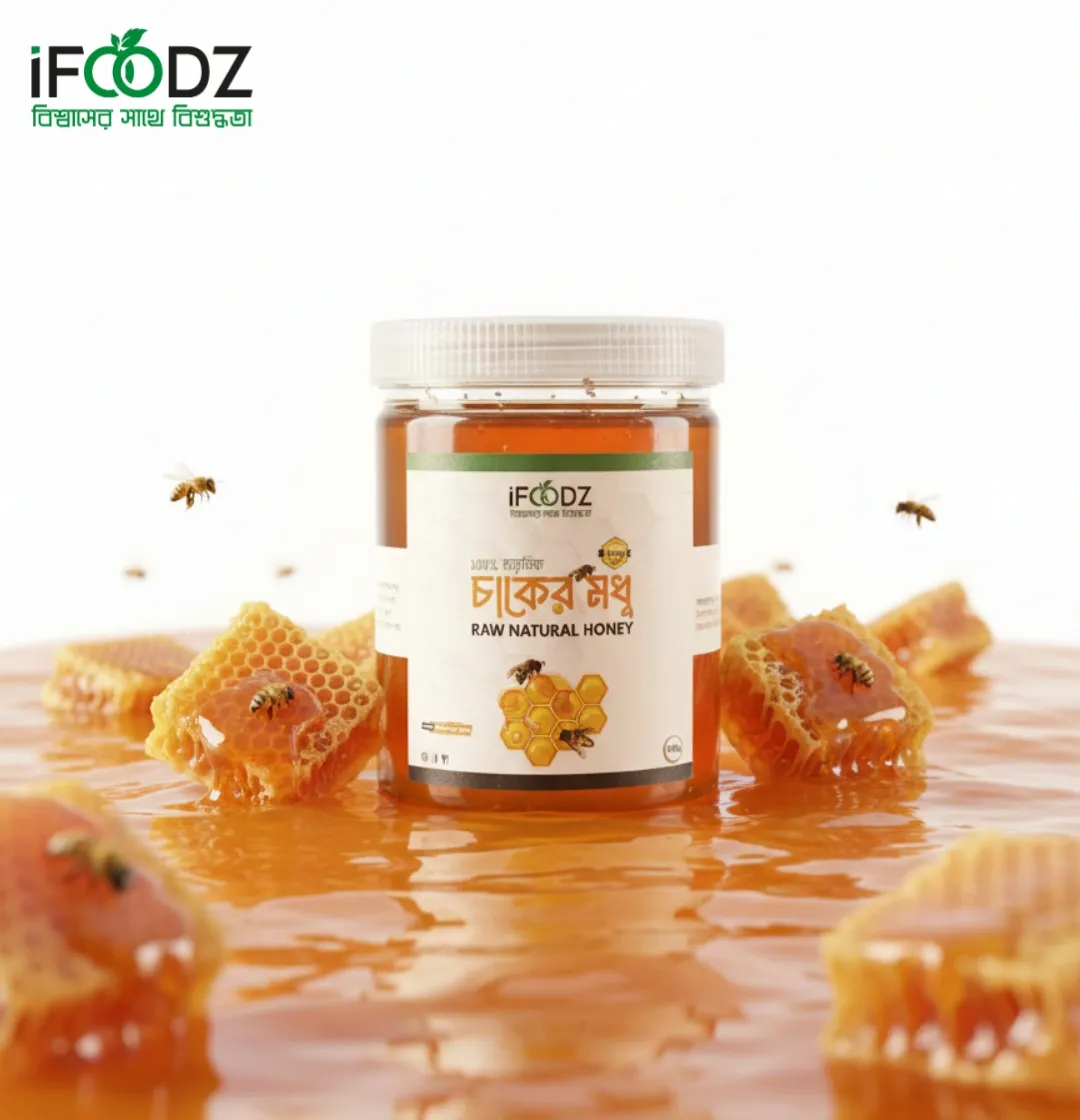 RAW NATURAL HONEY — প্রাকৃতিক চাকের মধু ৫00 গ্রাম